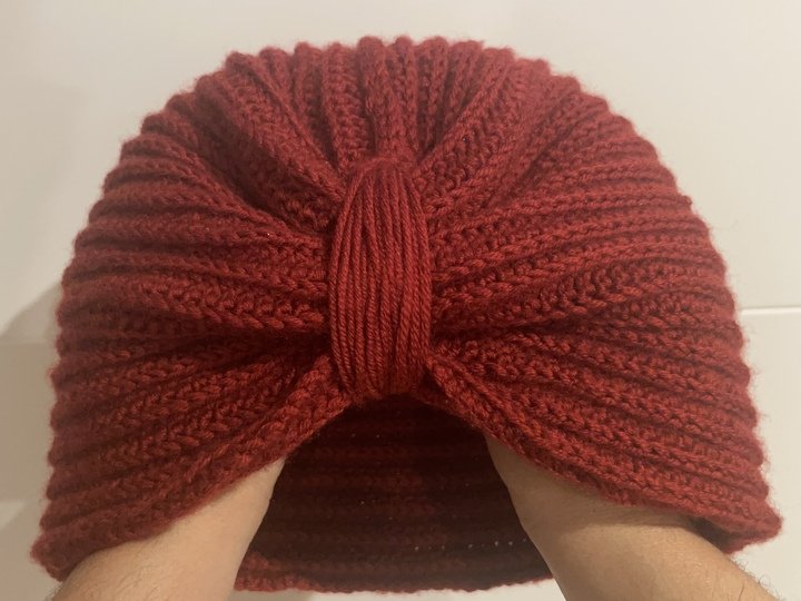 Turbanmütze häkeln – strukturierte Mütze mit Raffung