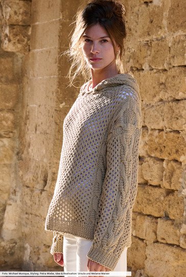 Hoody mit Netzstrukturen