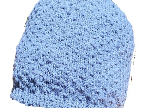 Mütze Julia von oben gestrickt