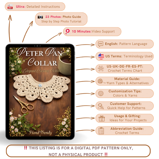 Crochet Peter Pan Collar Pattern For Detachable Vintage Style