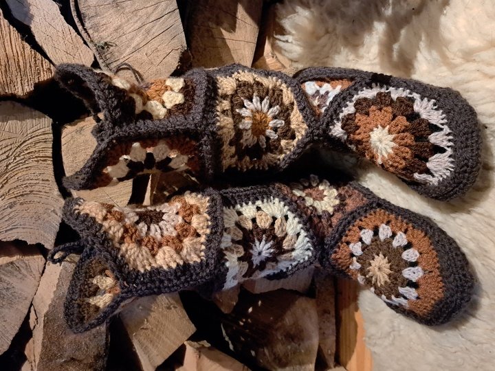 CROCHET PATTERN * KIDS SLiPPERS * BOOTS * - HeXagon * Use leftovers, scraps