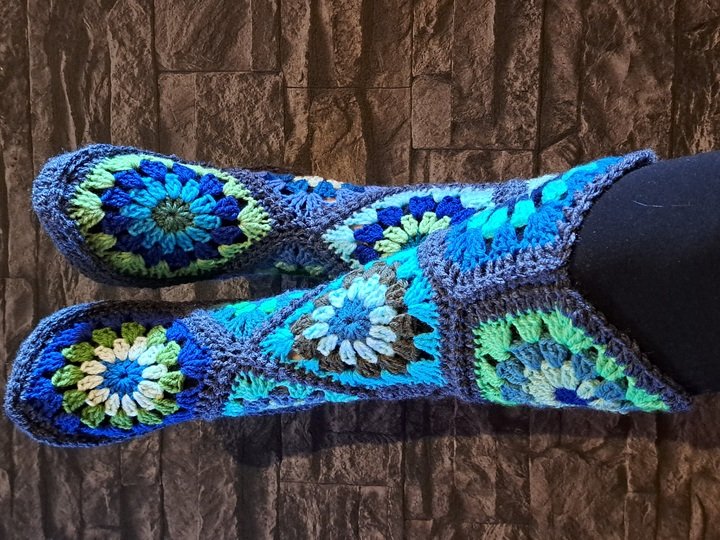 CROCHET PATTERN * KIDS SLiPPERS * BOOTS * - HeXagon * Use leftovers, scraps