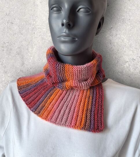 Strickanleitung Halssocke, Neckwarmer mit verzopftem Kragen  #356