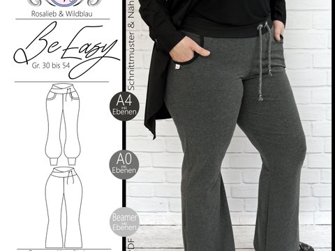 E-Book Schnittmuster BeEasy Damenhose Gr. 30 bis 54