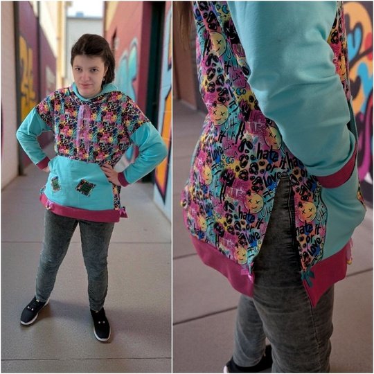 E-Book Schnittmuster BeLazy Damenhoodie Gr. 30 bis 54