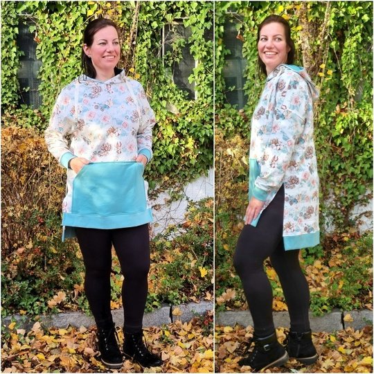 E-Book Schnittmuster BeLazy Damenhoodie Gr. 30 bis 54