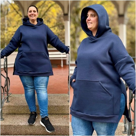 E-Book Schnittmuster BeLazy Damenhoodie Gr. 30 bis 54