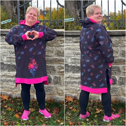 E-Book Schnittmuster BeLazy Damenhoodie Gr. 30 bis 54