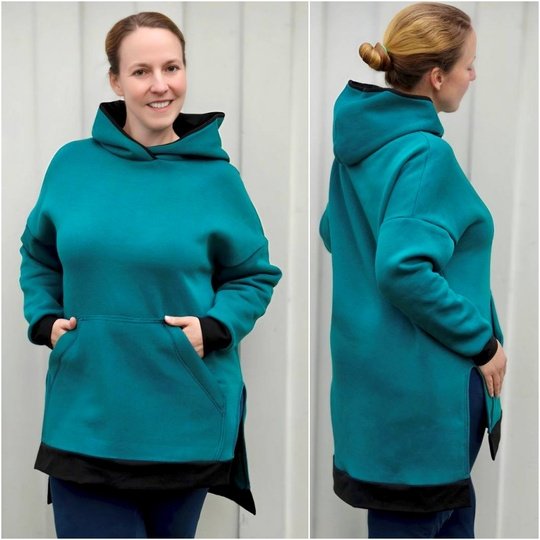 E-Book Schnittmuster BeLazy Damenhoodie Gr. 30 bis 54