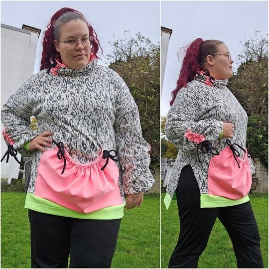 E-Book Schnittmuster BeLazy Addon Kragenpullover Gr. 30 bis 54