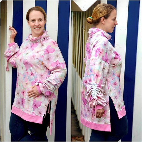 E-Book Schnittmuster BeLazy Addon Kragenpullover Gr. 30 bis 54