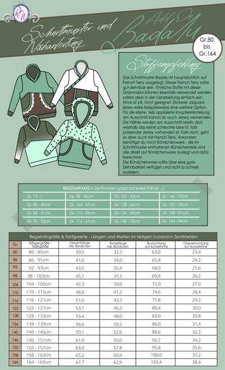 E-Book Schnittmuster Badalu Addon zum Kragenpullover Gr. 80 bis 164