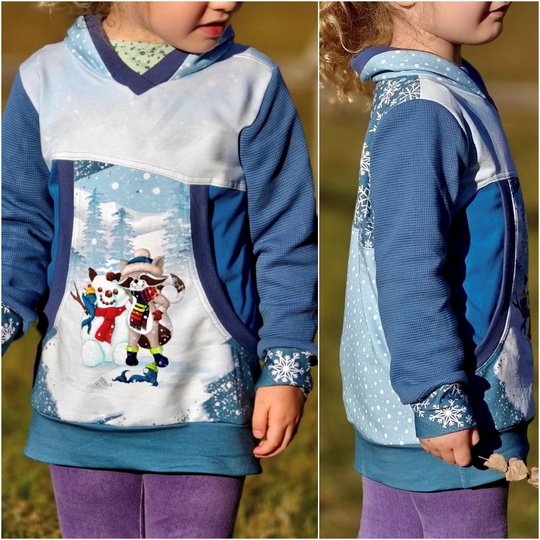 E-Book Schnittmuster Badalu Addon zum Kragenpullover Gr. 80 bis 164