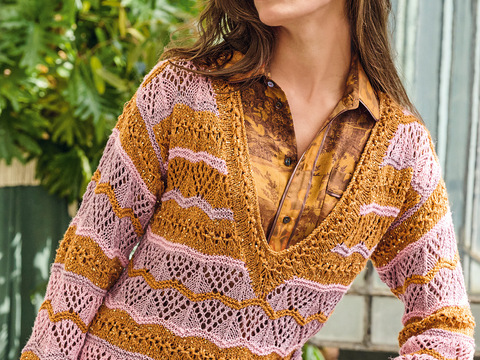 Longpulli im Streifemix