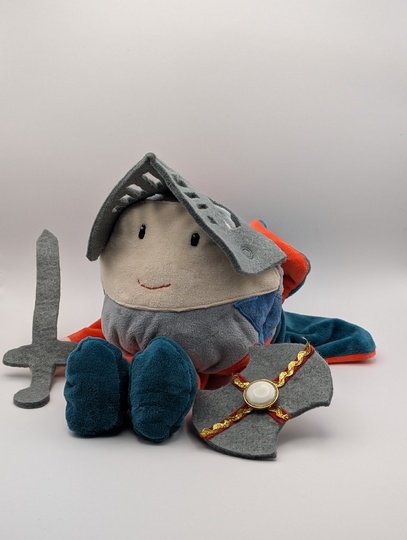 reversible cuddly toy "Krempeltier" knight Level 3 - sewing instruction