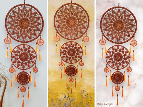 Häkelanleitung großer Traumfänger / Mandalas / Dreamcatcher
