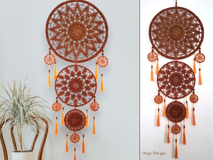 Häkelanleitung großer Traumfänger / Mandalas / Dreamcatcher