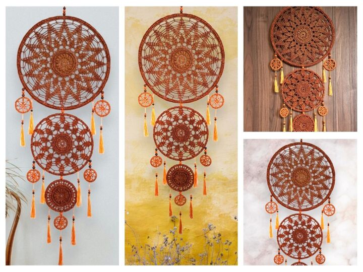 Häkelanleitung großer Traumfänger / Mandalas / Dreamcatcher