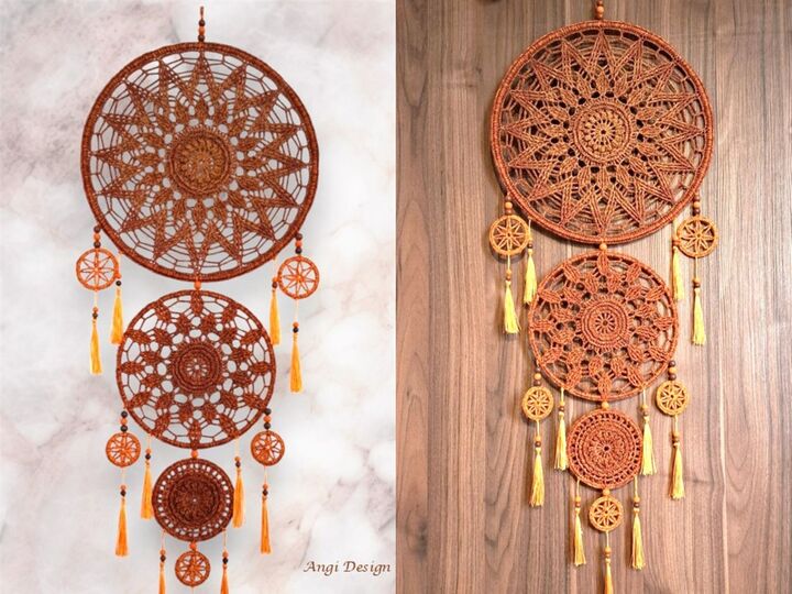 Häkelanleitung großer Traumfänger / Mandalas / Dreamcatcher