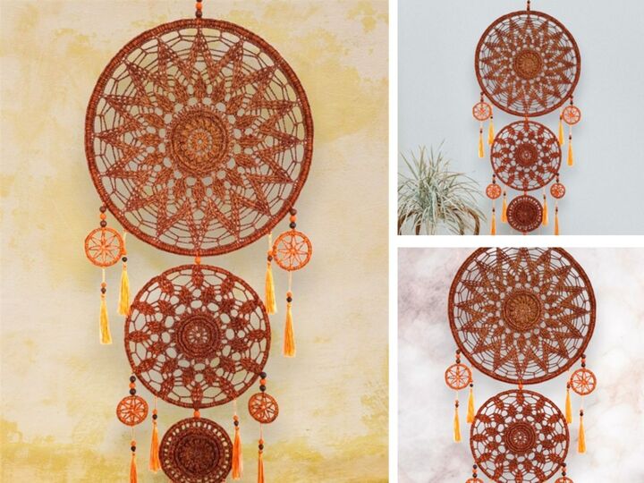 Häkelanleitung großer Traumfänger / Mandalas / Dreamcatcher