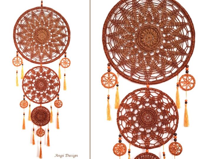 Häkelanleitung großer Traumfänger / Mandalas / Dreamcatcher