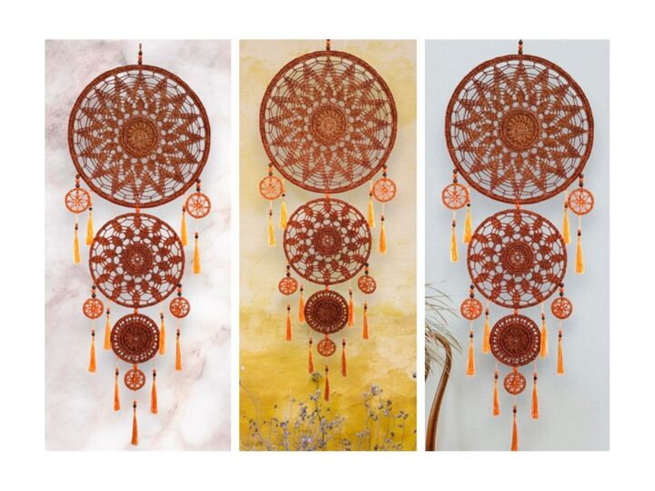 Häkelanleitung großer Traumfänger / Mandalas / Dreamcatcher