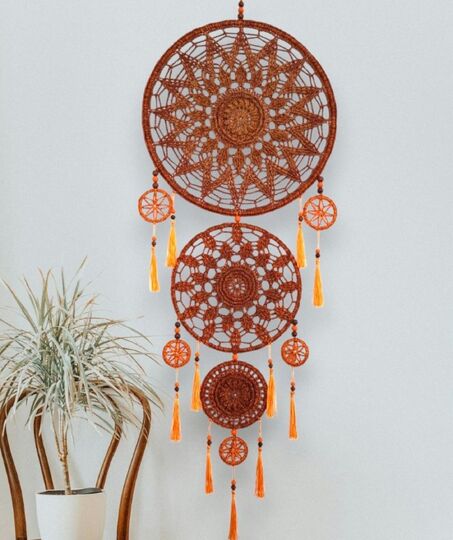 Häkelanleitung großer Traumfänger / Mandalas / Dreamcatcher