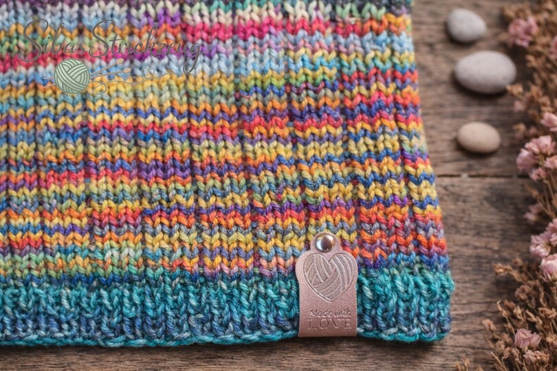 Resteliebe Cowl – einfache Strickanleitung aus  Sockenwollresten
