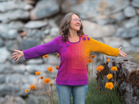 Frauhohmanns Häkelpullover "SchulterBlick"