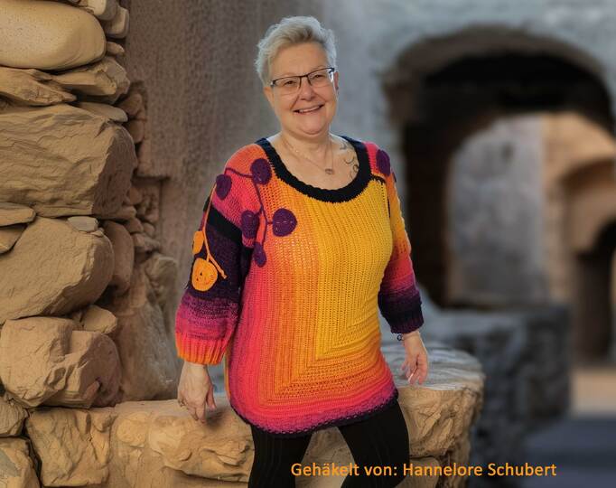 Frauhohmanns Häkelpullover "SchulterBlick"