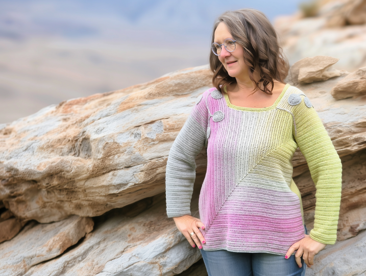 Frauhohmanns Häkelpullover "SchulterBlick"