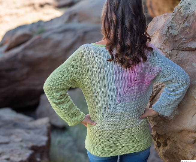 Frauhohmanns Häkelpullover "SchulterBlick"