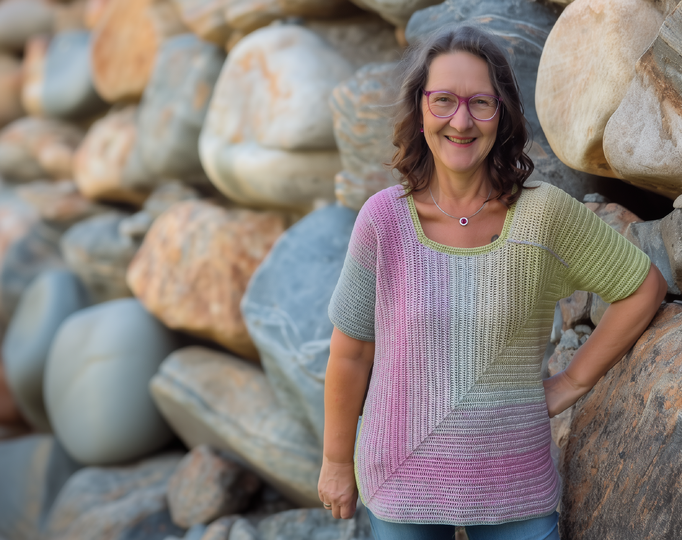 Frauhohmanns Häkelpullover "SchulterBlick"