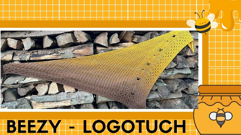 „BEEZY“ – Häkelanleitung für ein asymmetrisches Dreieckstuch