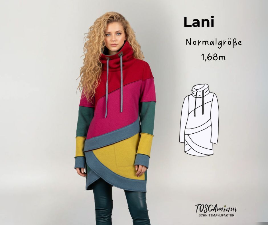 Pattern for women's shirt Lani, sizes 34-54, standard height 1.68 m