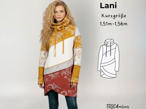 Schnittmuster Shirt Lani Gr. 34-54 Kurzgröße 1,51-1,56m