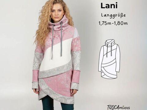 Schnittmuster Shirt Lani Gr. 34-54 Langgröße 1,75-1,80m