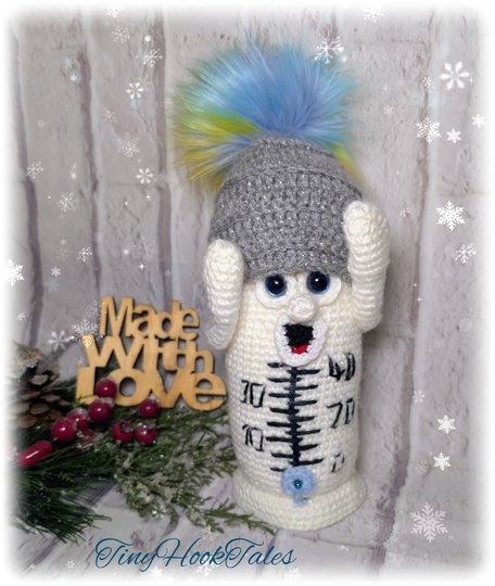 Häkelanleitung für "Frosty das Kälteschock Thermometer"