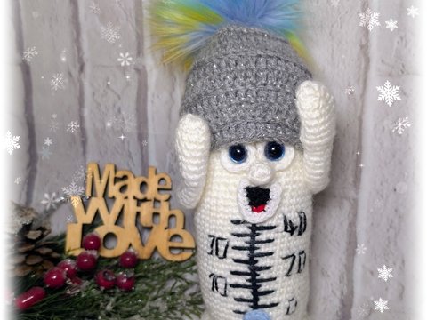 Häkelanleitung für "Frosty das Kälteschock Thermometer"