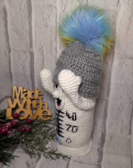 Häkelanleitung für "Frosty das Kälteschock Thermometer"