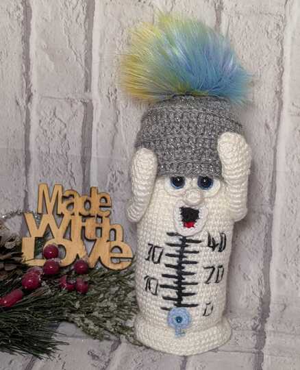 Häkelanleitung für "Frosty das Kälteschock Thermometer"