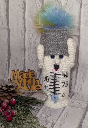 Häkelanleitung für "Frosty das Kälteschock Thermometer"