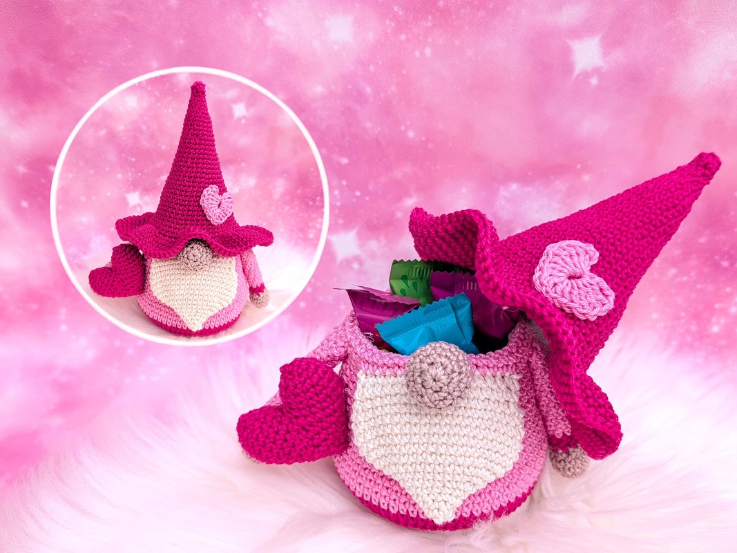 HERZ-WICHTEL zum Befüllen - Häkelanleitung Gnom