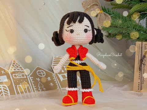 Crochet doll pattern | Black hair the Kpop girl | Kpop doll Amigurumi