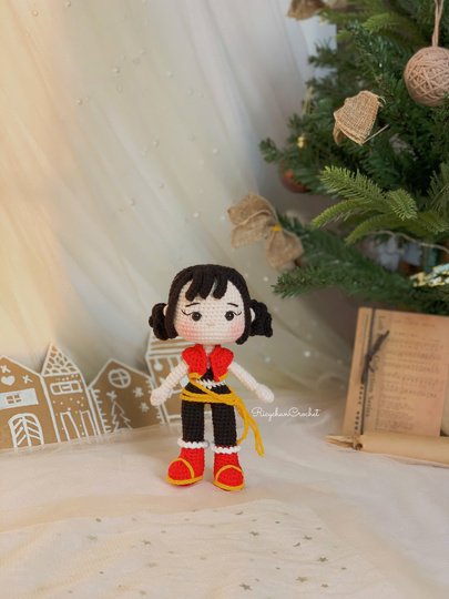 Crochet doll pattern | Black hair the Kpop girl | Kpop doll Amigurumi