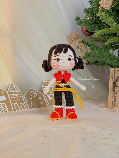 Crochet doll pattern | Black hair the Kpop girl | Kpop doll Amigurumi