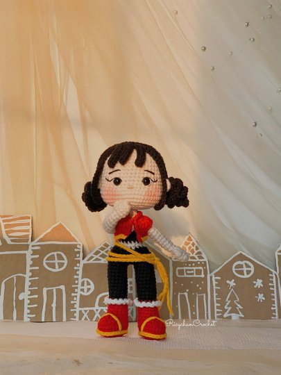 Crochet doll pattern | Black hair the Kpop girl | Kpop doll Amigurumi