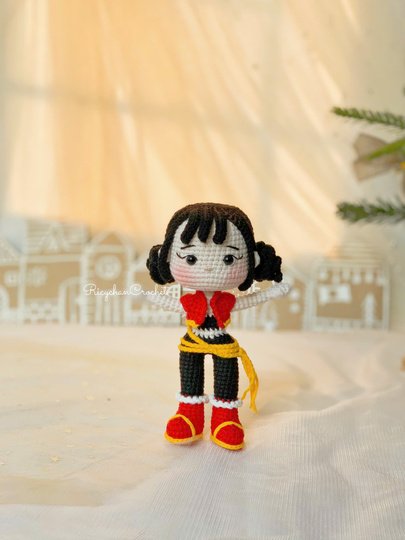 Crochet doll pattern | Black hair the Kpop girl | Kpop doll Amigurumi