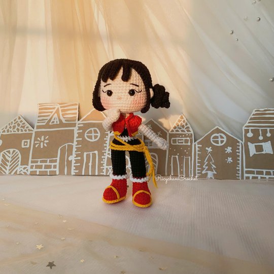 Crochet doll pattern | Black hair the Kpop girl | Kpop doll Amigurumi