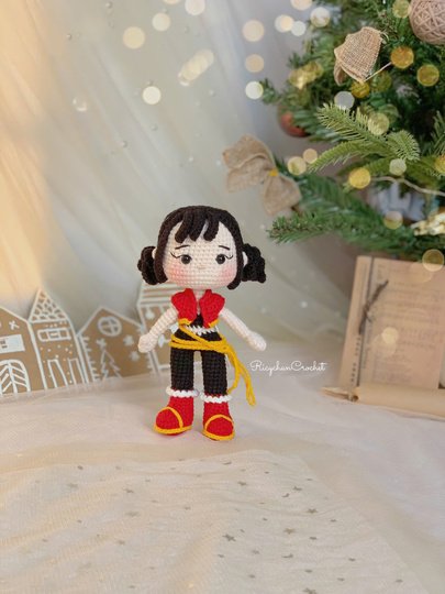 Crochet doll pattern | Black hair the Kpop girl | Kpop doll Amigurumi